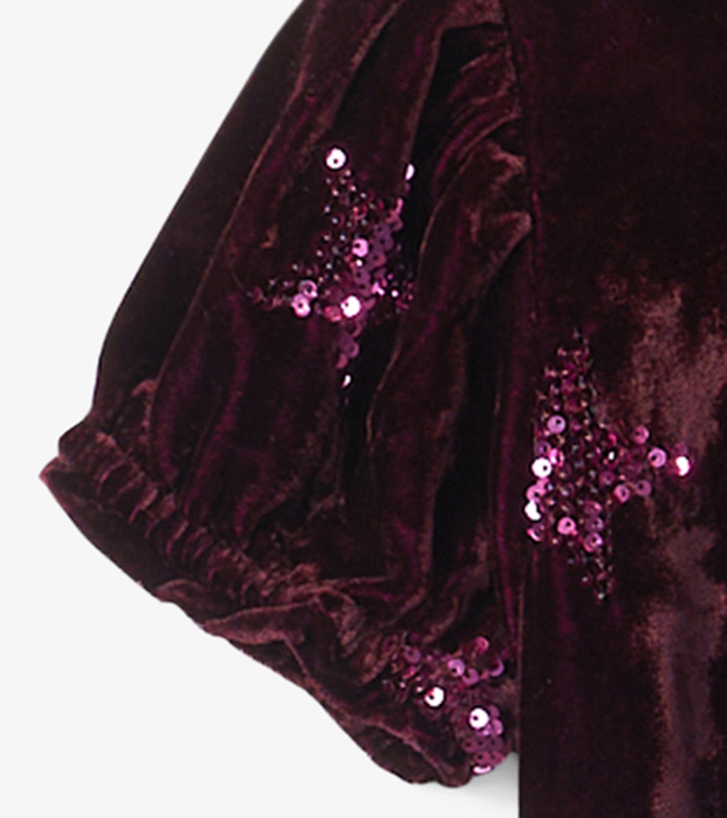 Girls Sequin Stars Velvet Dress