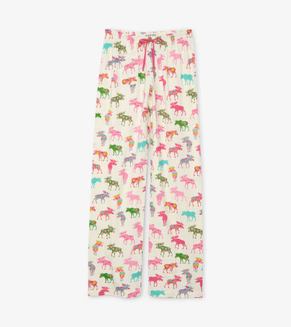 Patterned Moose Women's Pajama Pants