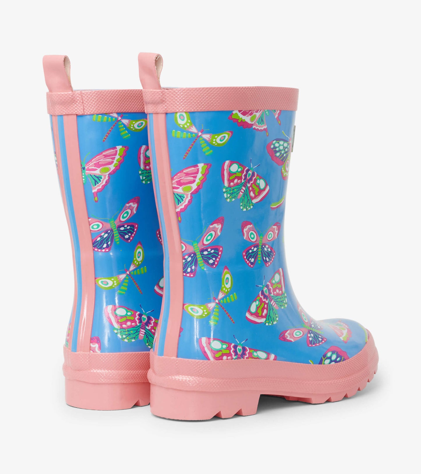 Botanical Butterflies Shiny Rain Boots