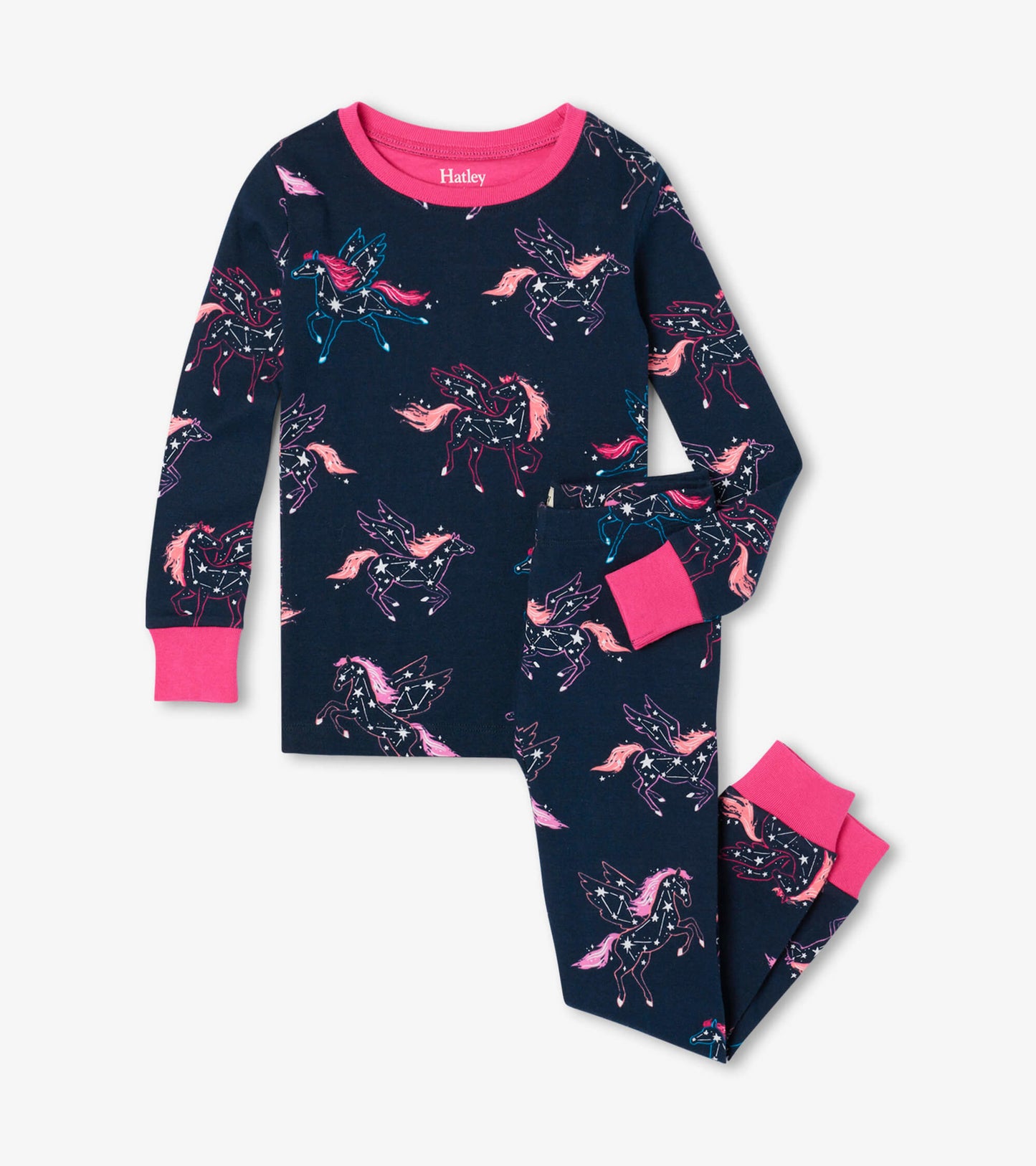 Unicorn Constellations Organic Cotton Raglan Kids Pajama Set