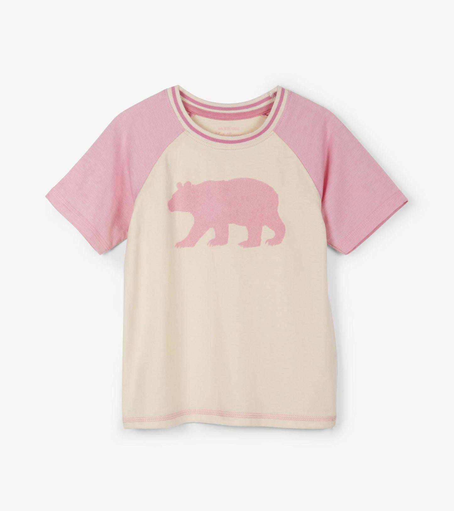 Pink Bear Kids Heritage Raglan Tee