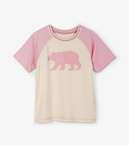 Pink Bear Kids Heritage Raglan Tee