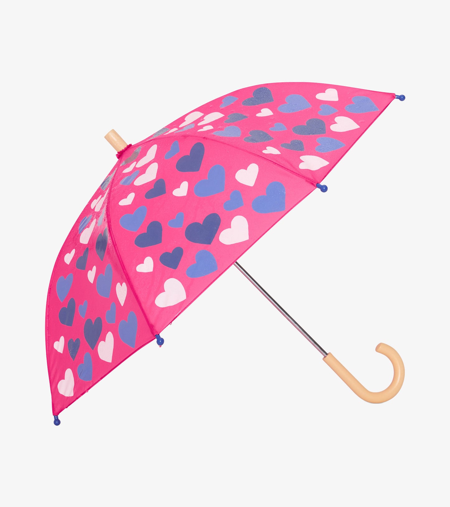 White Hearts Colour Changing Umbrella