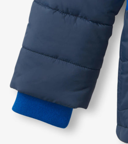 Black & Blue Kids Puffer Jacket