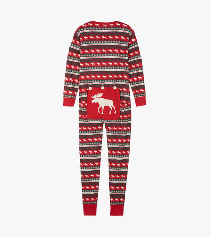 Fair Isle Moose Adult Union Suit