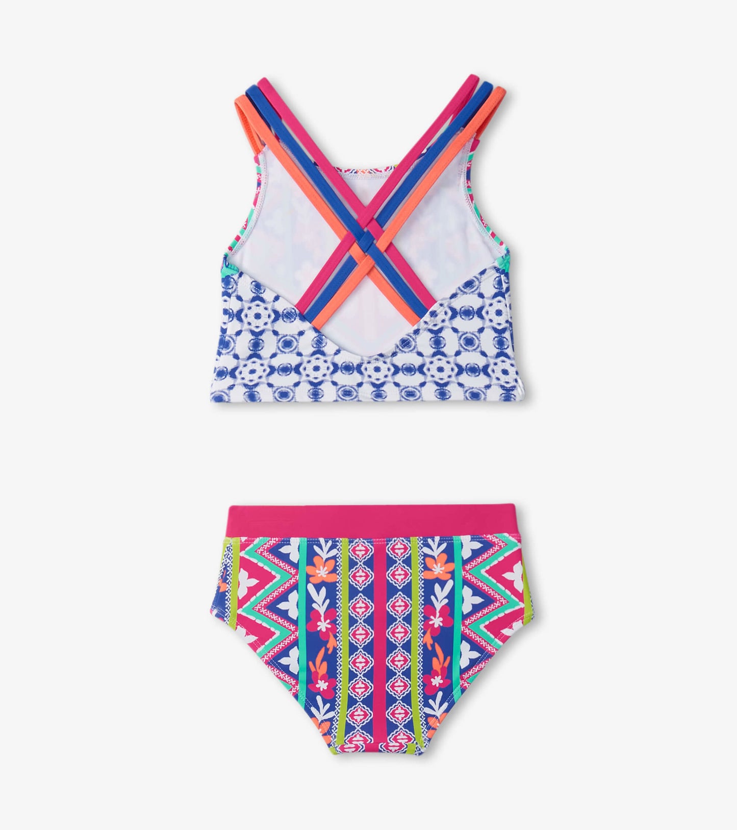 Girls Kaleidoscope Two-Piece Crop Top Bikini Set