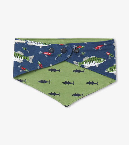 Gone Fishing Reversible Dog Bandana