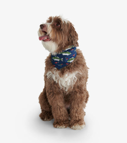 Gone Fishing Reversible Dog Bandana