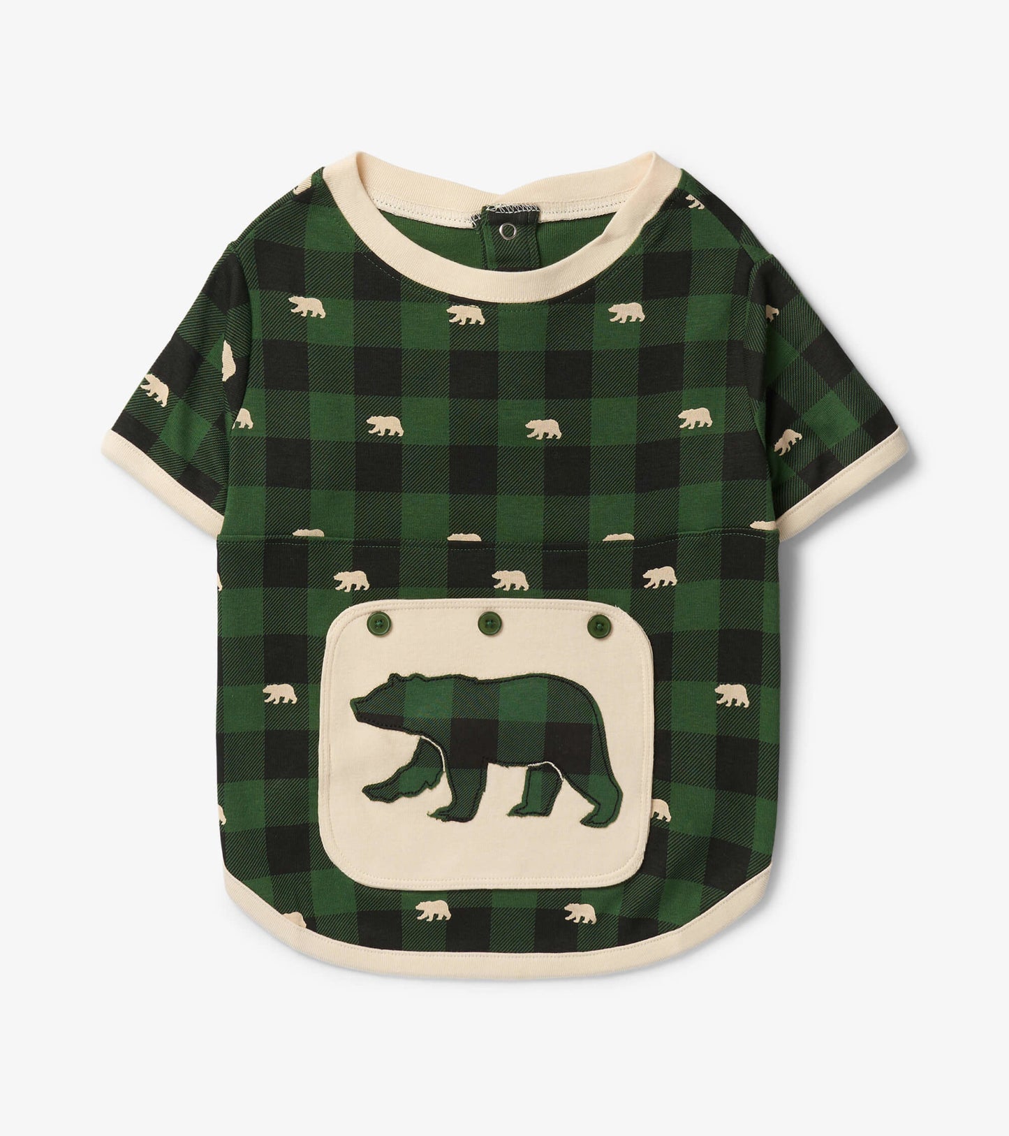 Forest Green Plaid Dog Tee