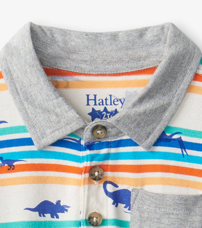 Mini Dinos Long Sleeve Polo T-Shirt