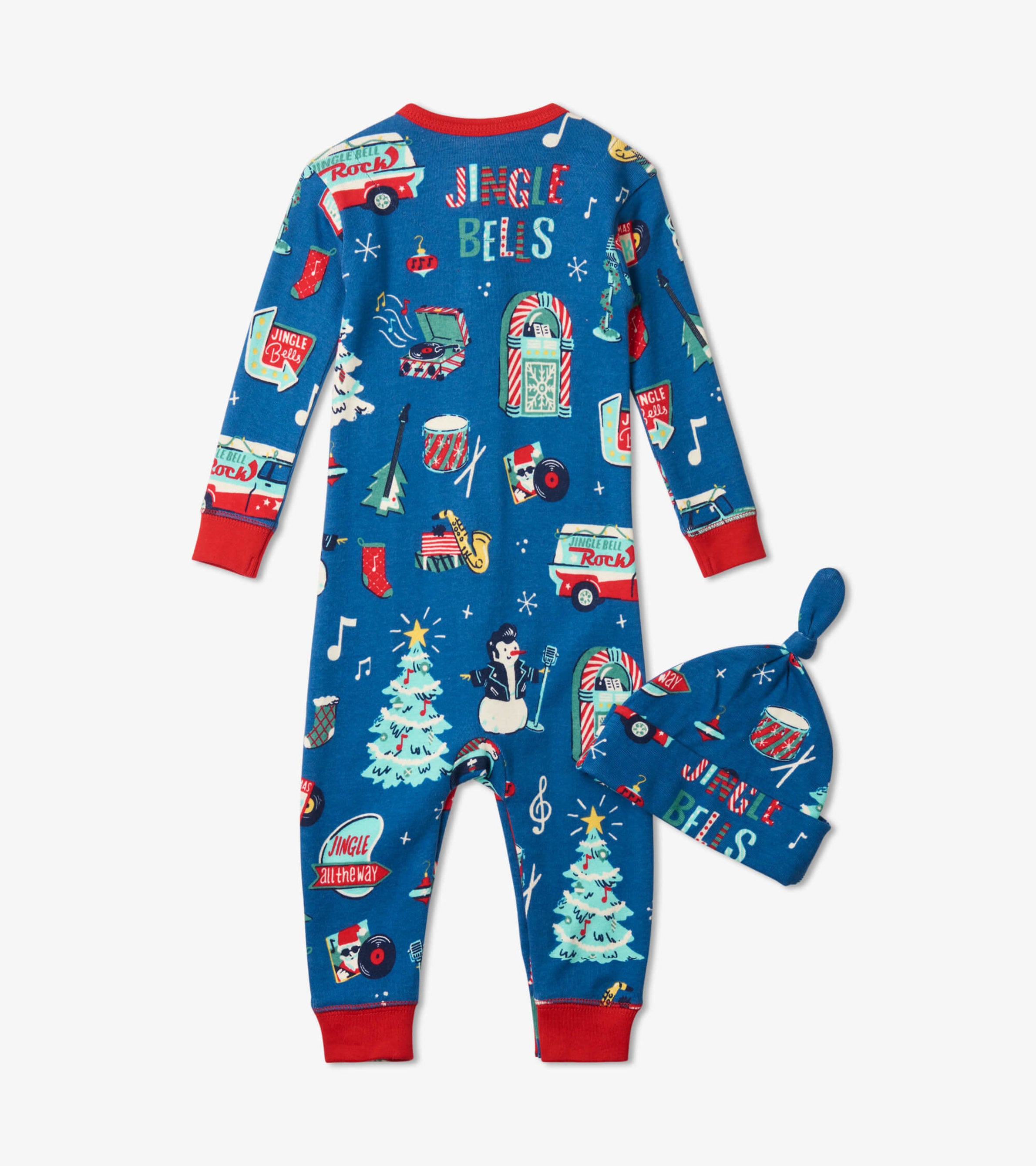 Rockin Holidays Baby Coverall & Hat