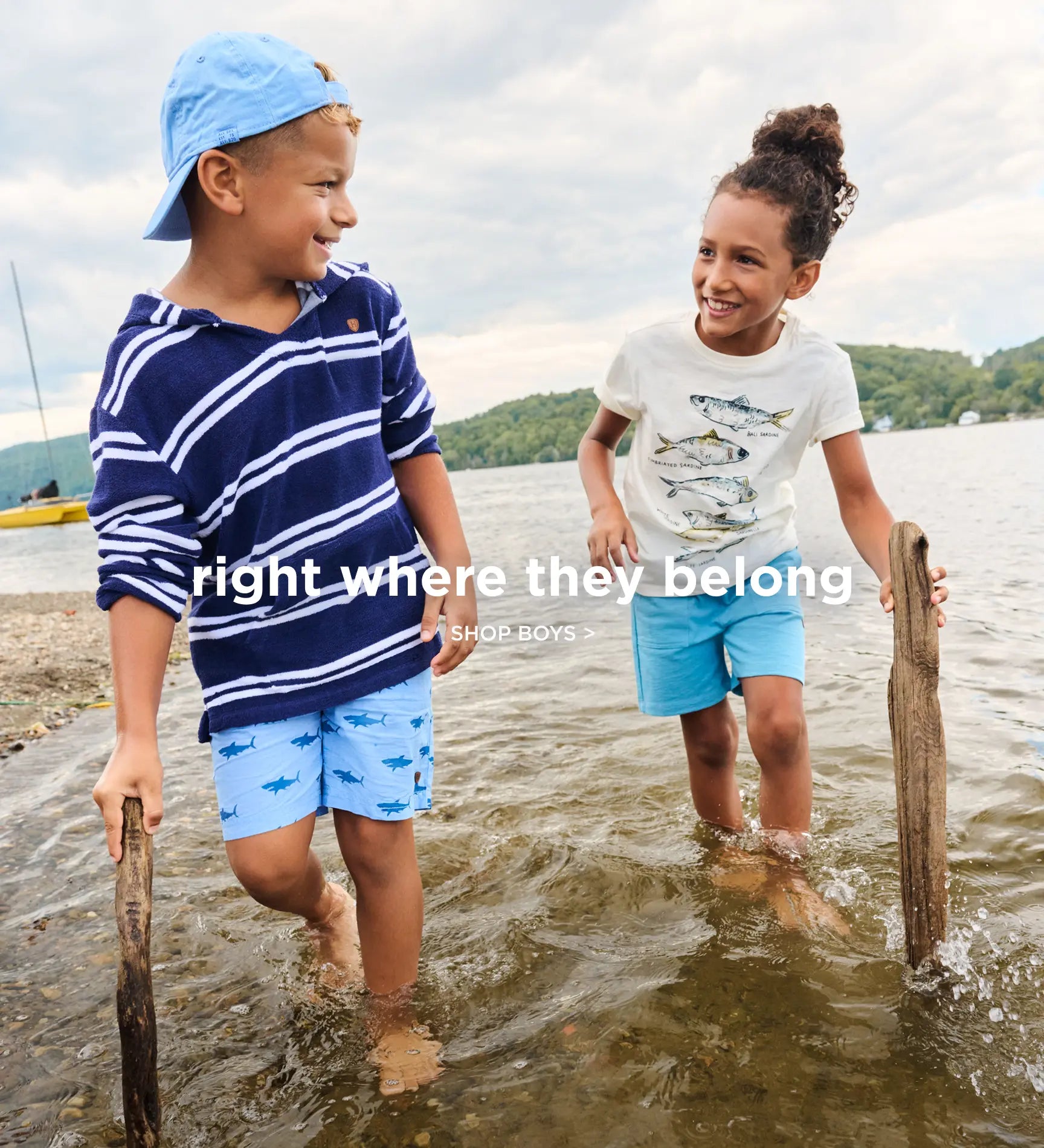 Navigate to the boys collection